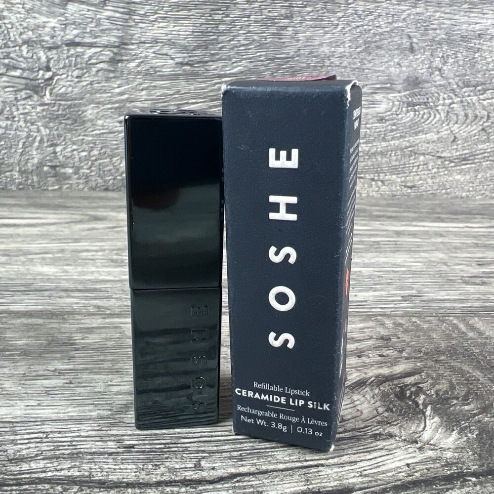 Soshe Ceramide Lip Silk Refillable Lipstick “Wine Stained” 0.13oz NIB